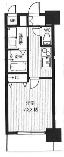 クローバー・ソレイユ南田辺の間取り
