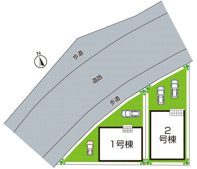 姫路市苫編　第2期　新築一戸建ての区画図|全2区画