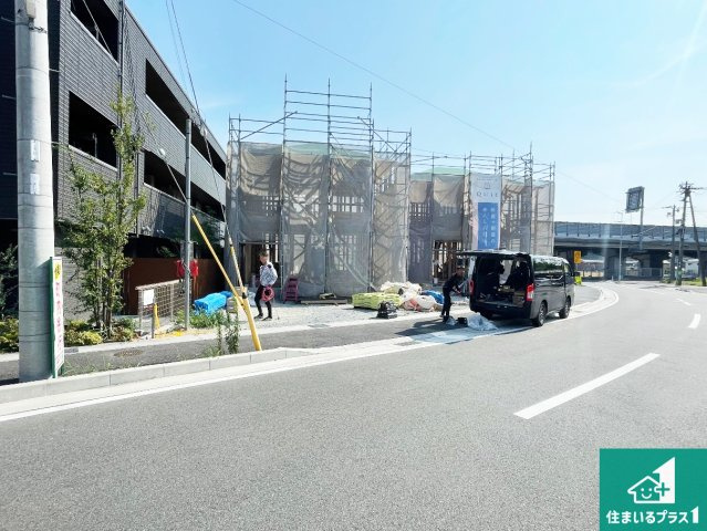 姫路市苫編　第2期　新築一戸建ての外観|周辺は落ち着いた街並みの住宅地！子育てがしやすい住環境です！まだ未完成ですが、現地でしかわからない事もございます。是非一度ご覧ください。