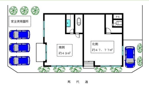 等持院南町テナントの間取り