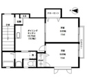 【間取り】 | 広々とした２DK！