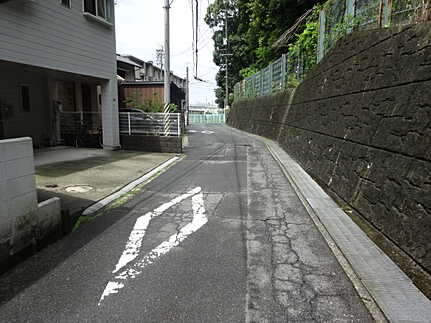 南区宇那町3階建中古戸建の前面道路含む現地写真