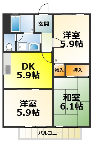 ハイツサンパティークの間取り