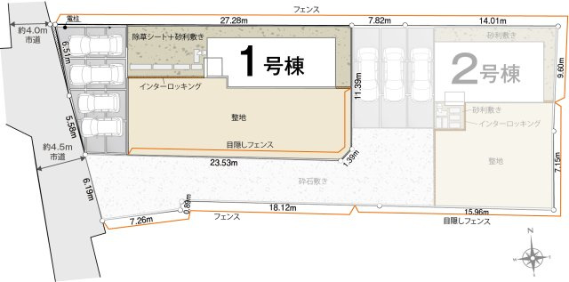 佐久市下越02期の区画図|仕様のご確認やローンのご相談は＜Tel 026-477-7419＞まで♪　１号棟