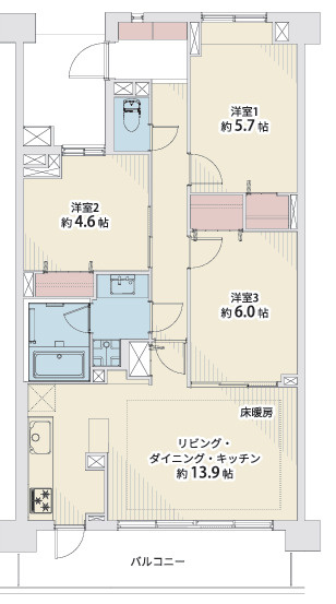 藤和シティホームズ駒込古河庭園の間取り