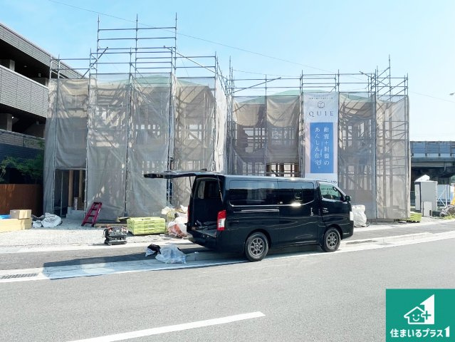 姫路市苫編　第2期　新築一戸建ての外観|周辺は落ち着いた街並みの住宅地！子育てがしやすい住環境です！まだ未完成ですが、現地でしかわからない事もございます。是非一度ご覧ください。