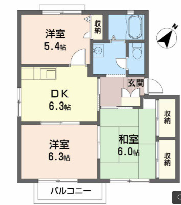 グリーンピア和泉B棟の間取り