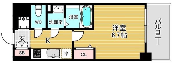 Alivis福島海老江の間取り