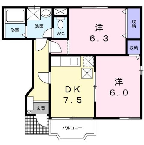 ミルクベッチ　Ｂの間取り