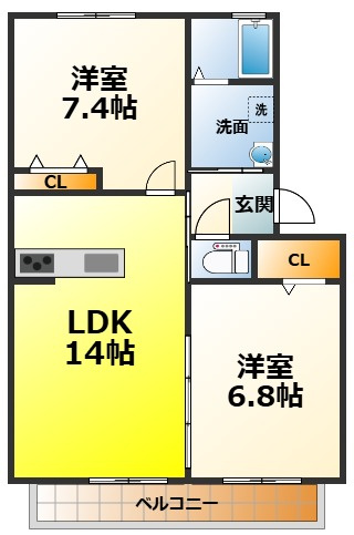 カーサKOYOMOの間取り