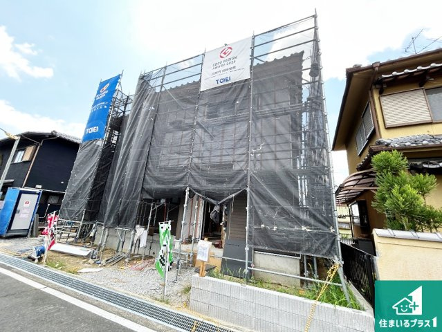 1(土)2(日)現地説明会　生駒郡斑鳩町法隆寺西の外観|現在はこんな感じです。完成までが待ち遠しいですね。