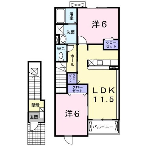 ライフサニー浅川Ⅲの間取り