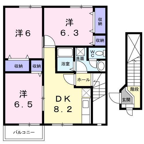 ヴィクトワール高須Ⅱの間取り