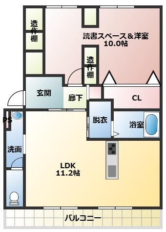 子持松コーポの間取り|間取り図です。