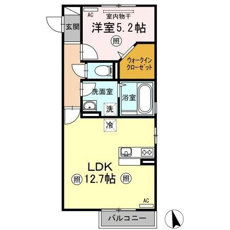 メゾン　エミグラント　B棟の間取り