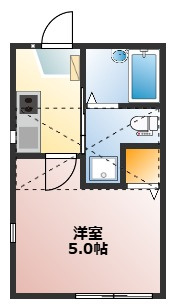 【間取り】 | エバグリーン | ロフト付きの１Ｋのお部屋！