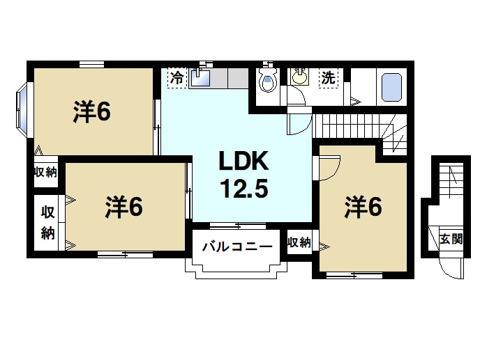 パルティーレの間取り|3LDKの間取り