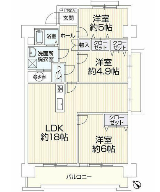 オリエントハイツ千鳥駅前の間取り