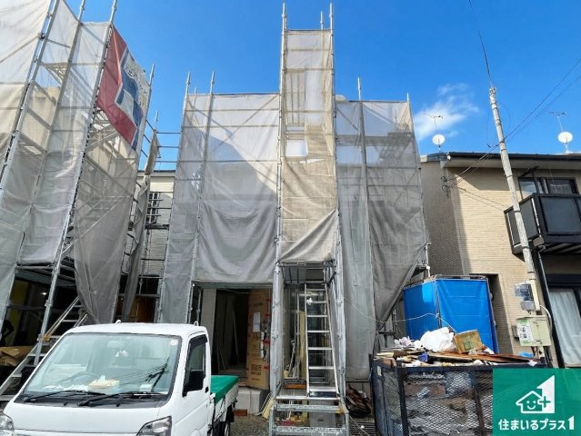 草津市東矢倉　第2期　新築一戸建ての外観|周辺は落ち着いた街並みの住宅地！子育てがしやすい住環境です！まだ未完成ですが、現地でしかわからない事もございます。是非一度ご覧ください。