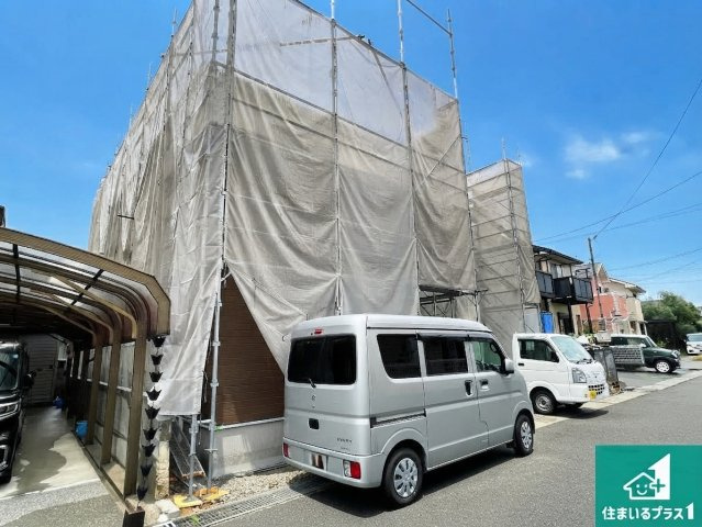 草津市東矢倉　第2期　新築一戸建ての外観|現在建築中！落ち着いた街並みで新生活を始めることが出来そう！周辺の物件も併せてご紹介させて頂きます！