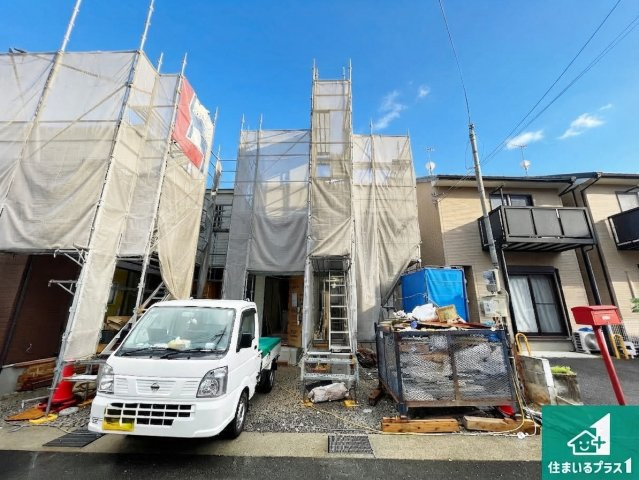 草津市東矢倉　第2期　新築一戸建ての外観|周辺は落ち着いた街並みの住宅地！子育てがしやすい住環境です！まだ未完成ですが、現地でしかわからない事もございます。是非一度ご覧ください。