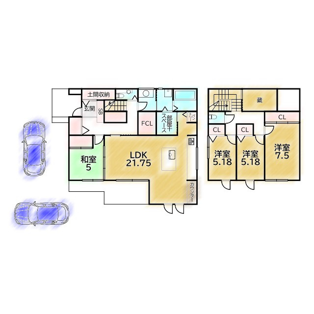 岩倉大鷺町 土地の参考プラン|価格5230万円