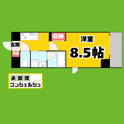 リシュドール名駅南の間取り