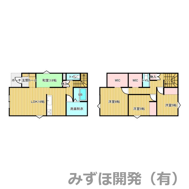 上山市長清水1-8-21　Bの間取り