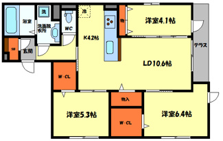 【間取り】 | クラシスト北畠　晴明丘小学校区 | クラシスト北畠　間取り