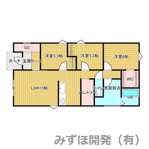 上山市長清水1-18-21　Aの間取り