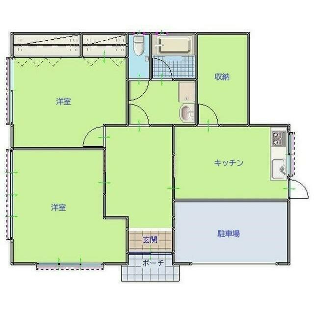 熊本市西区二本木１丁目の賃貸マンションの間取り