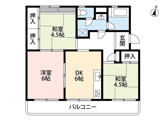 【間取り】 | 下大利団地19棟　★プライスホームなら仲介手数料が割引価格です★