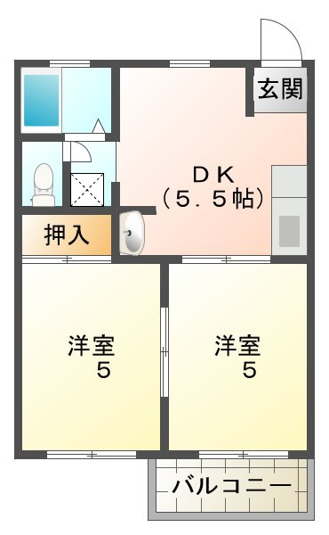塩屋ヴィレッジCの間取り