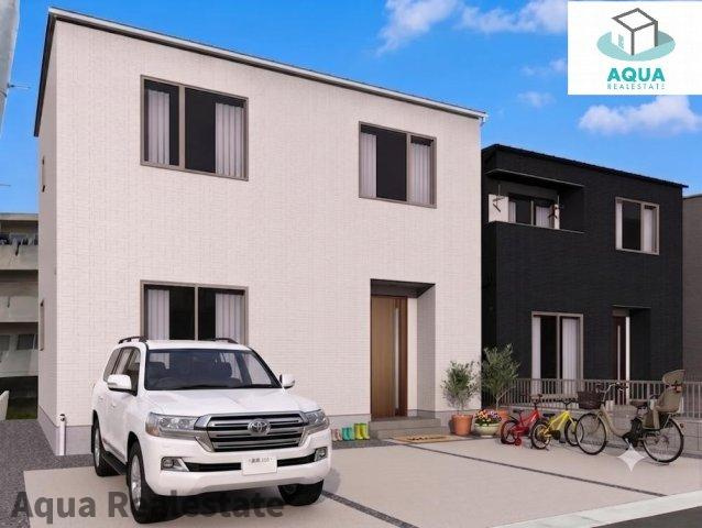 オール電化デザイナーズハウス国府町建売⑱の外観パース|落ち着いた雰囲気の外観です　