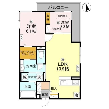 【間取り】 | D-ROOM高井田元町
