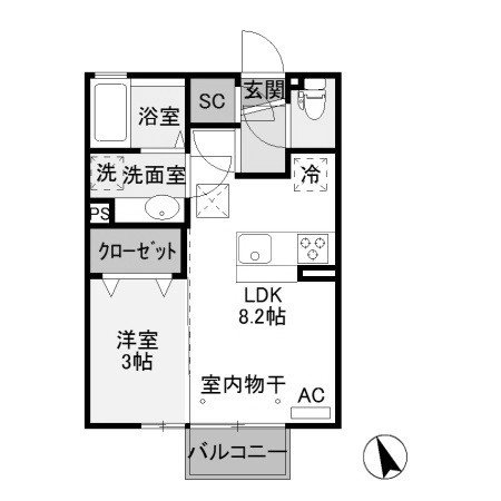 【間取り】 | エール ド クラージュ B