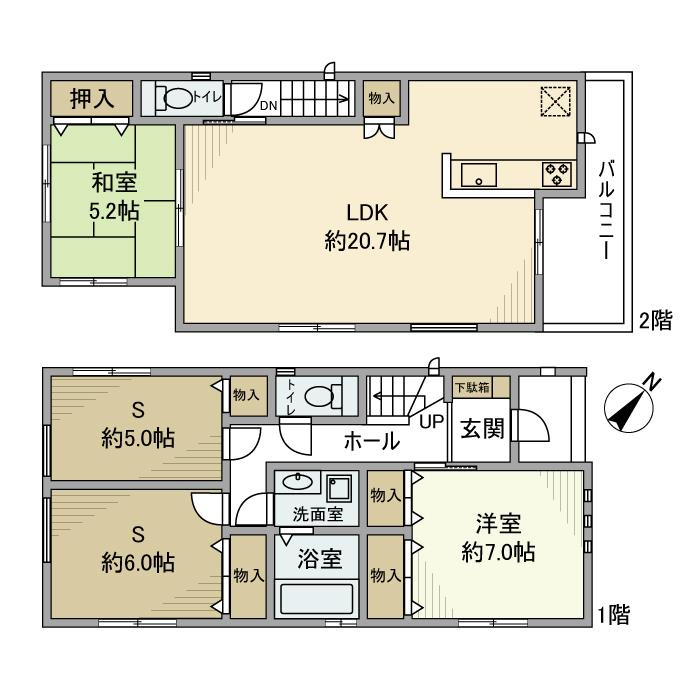 古淵戸建の間取り
