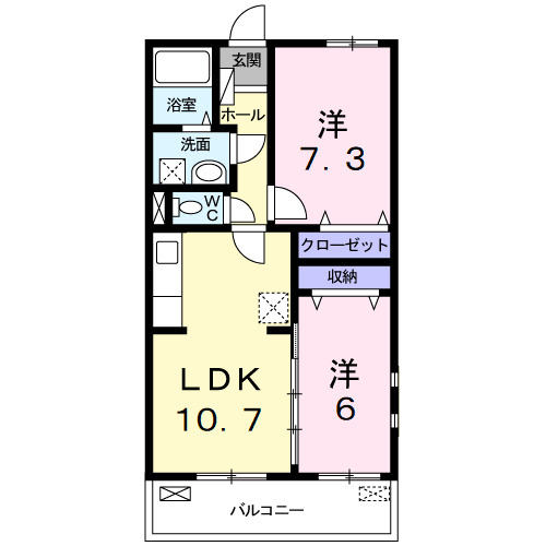 【間取り】 | エテルノ貝塚Ｂ
