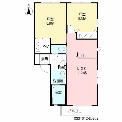 宮若市本城のアパートの間取り