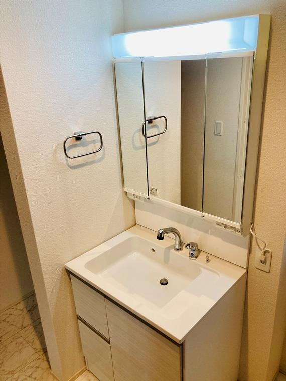 中里戸建の洗面所