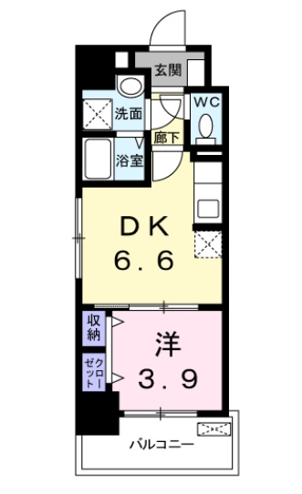 エンブレイス博多駅南の間取り|使いやすい間取りです。
