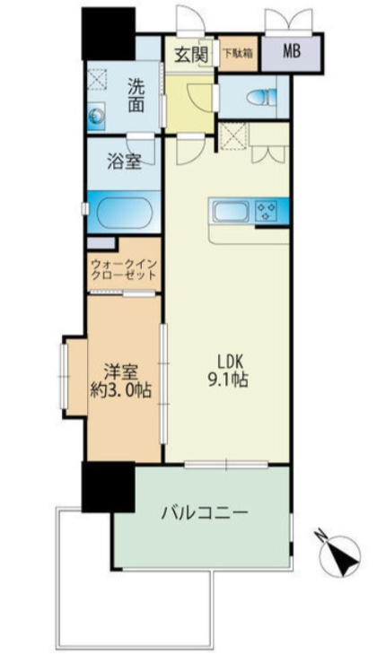 サニークレスト東比恵2の間取り|使いやすい間取りです。