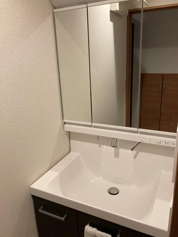 東戸建の洗面所
