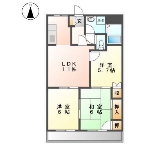 【間取り】 | ファミリーハイム大空