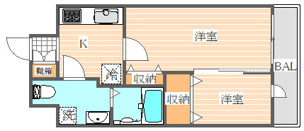 グランフォーレ呉服町の間取り|使いやすい間取りです。