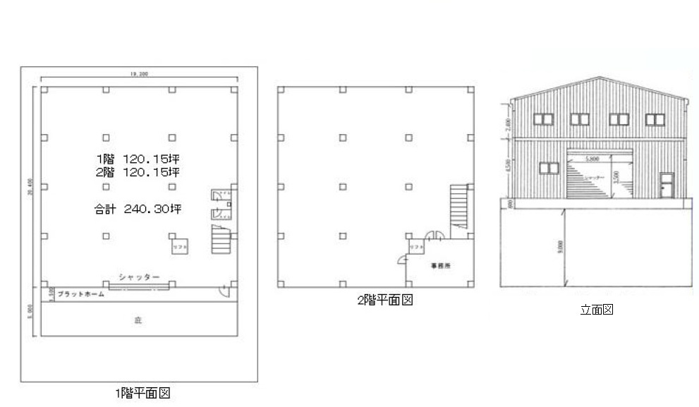 江戸川区下篠崎町の倉庫の間取り