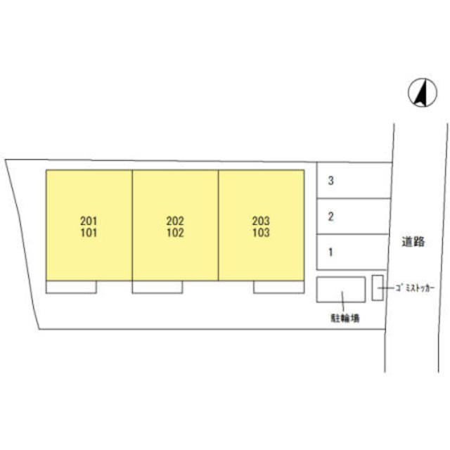 プリムヴェール　弐十参番館のその他|配置図です。
