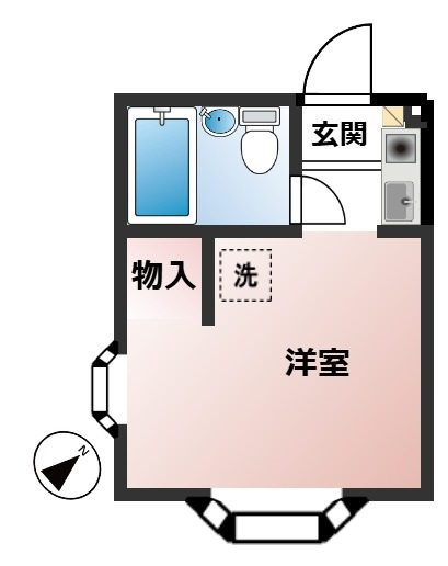 春日部市粕壁のアパートの間取り