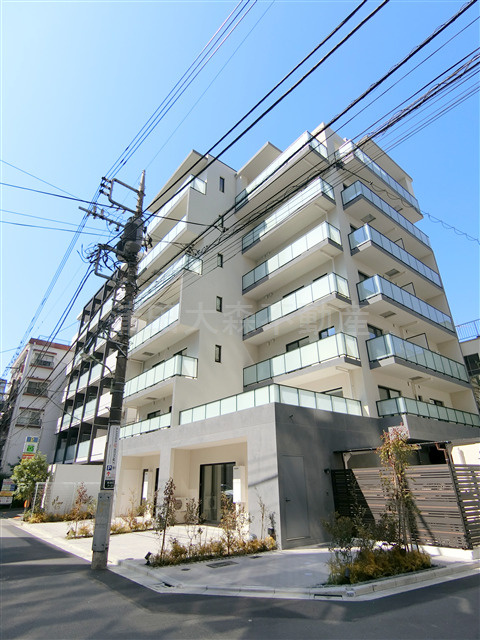 蒲田駅近築浅マンションの外観|2025年3月築　RC鉄筋コンクリート造地上7階建て総戸数15戸
東京都大田区西蒲田7丁目　JR京浜東北線蒲田駅徒歩3分、京浜急行本線京急蒲田駅徒歩15分