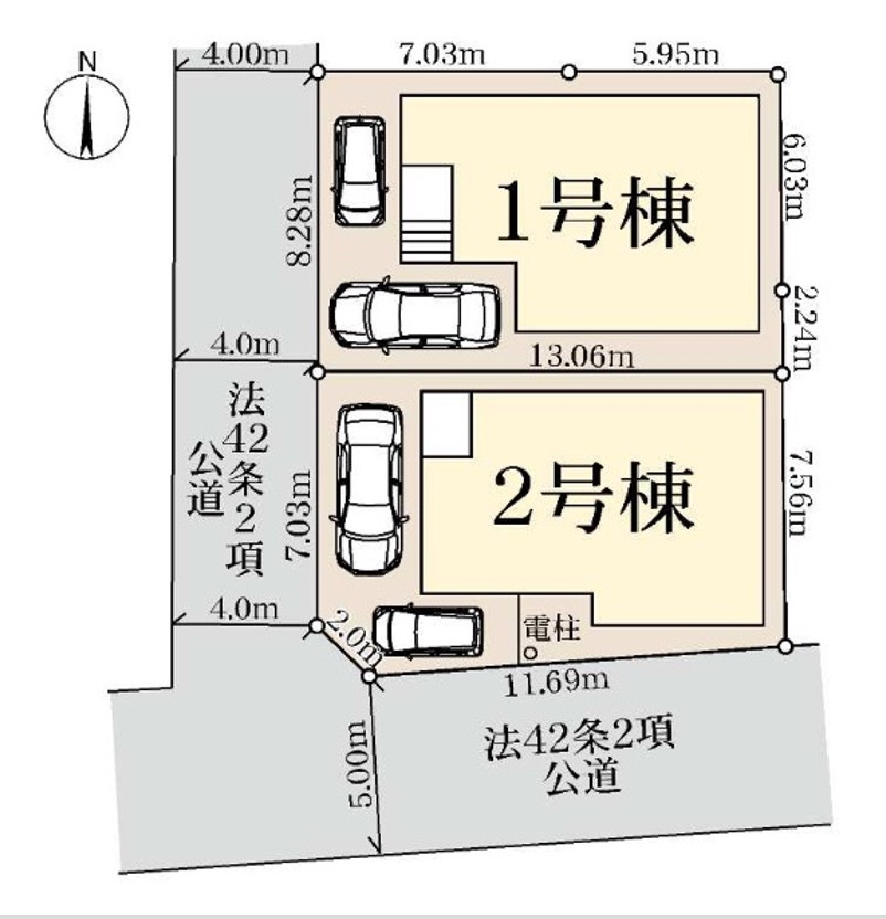北区日進町1丁目の区画図